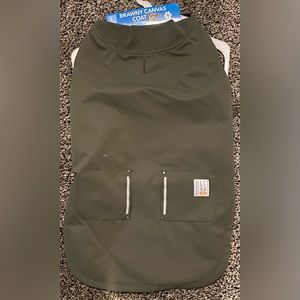 Dog Jacket/ Brawny Canvas Dog Jacket/ Fatigue Green size Large